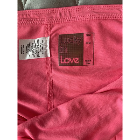 Lucky In Love Women S Neon Pink Pleated Embroidered Skort  Tennis  Pickle Ball - Picture 7 of 7